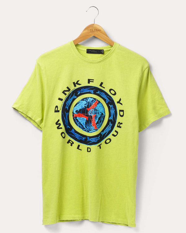 junk food clothing Pink Floyd Circle Vintage Tee Celery Green