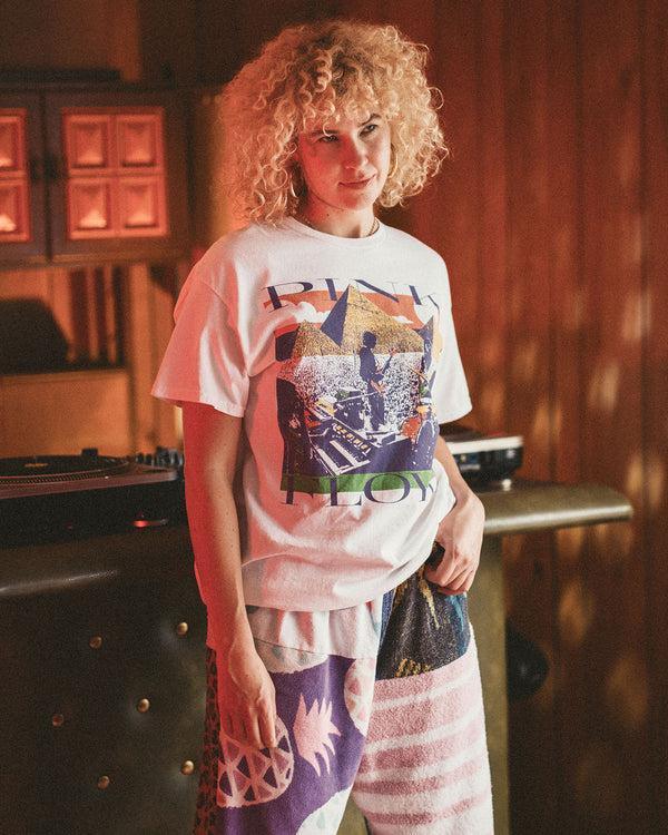 Junk Food Clothing Pink Floyd Pyramid Flea Market Tee White