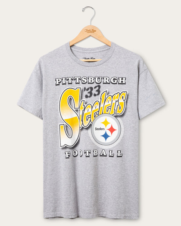 junk food clothing Pittsburgh Steelers Bootleg Flea Market Tee Heather Grey