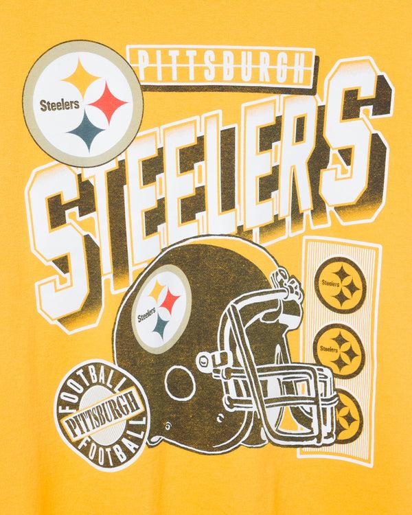 Junk Food Clothing Pittsburgh Steelers Checkdown Flea Market Tee Yellow