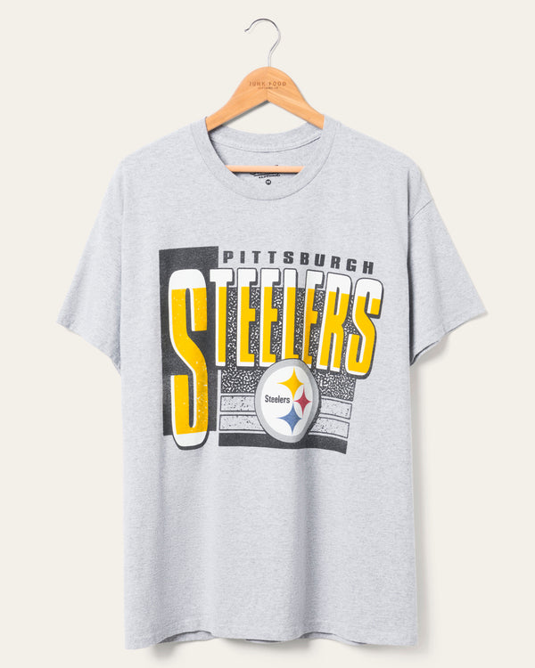junk food clothing Pittsburgh Steelers Complete Tee Heather Gray