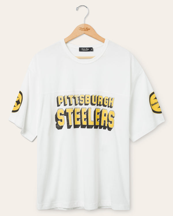 junk food clothing Pittsburgh Steelers Halfback Jersey Tee Vintage White