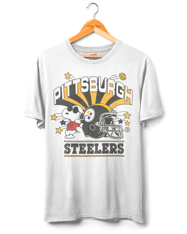 junk food clothing Pittsburgh Steelers Joe Cool Born to Play Tee White
