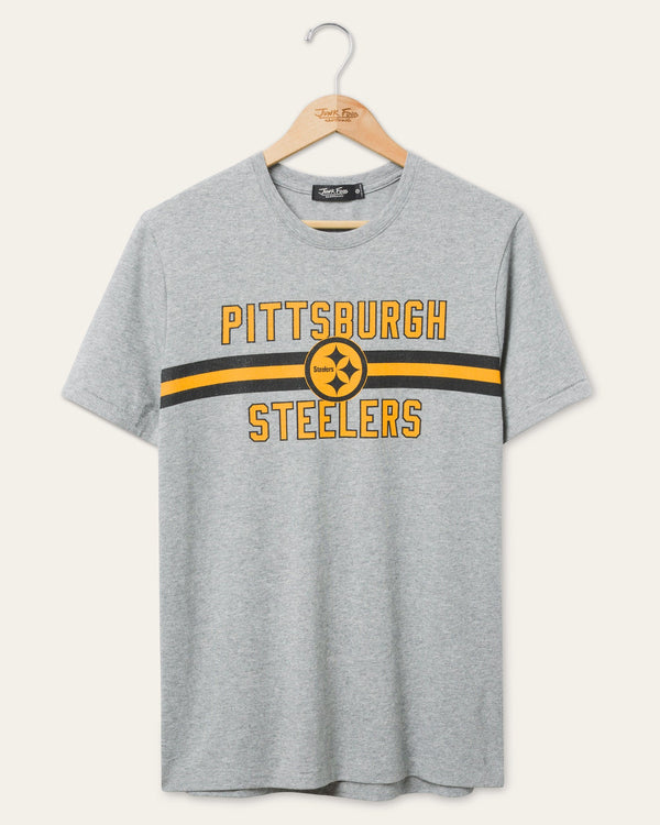 junk food clothing Pittsburgh Steelers Lineman Tee Heather Grey