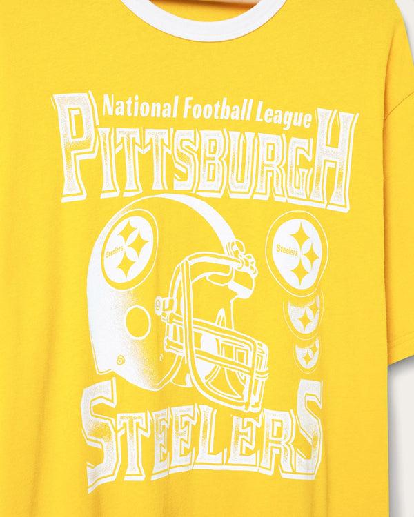 Junk Food Clothing Pittsburgh Steelers Oversized Ringer Tee Mustard