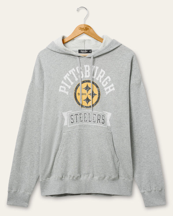 junk food clothing Pittsburgh Steelers Scrimmage Hoodie Heather Grey