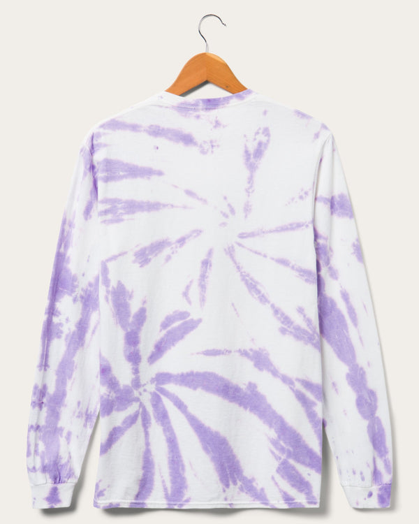 Junk Food Clothing Ravens Game Time Tie Dye Long Sleeve PURPLE TIE-DYE