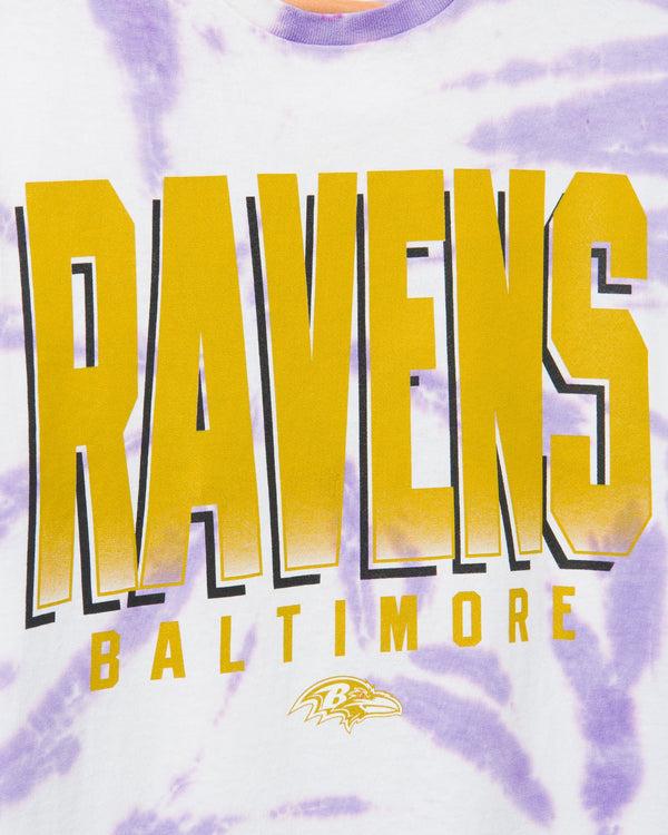 Junk Food Clothing Ravens Game Time Tie Dye Long Sleeve PURPLE TIE-DYE