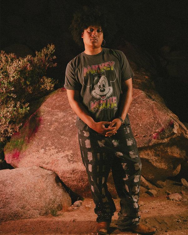 Junk Food Clothing Retro Mickey Vintage Tee Vintage Black