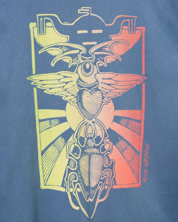 Junk Food Clothing Rick Griffin Eye Heart Beetle Vintage Tee Deep Indigo
