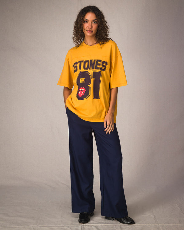 Junk Food Clothing Rolling Stones '81 Hockey Tee Sunkiss