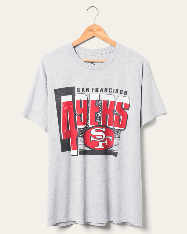 junk food clothing San Francisco 49ers Complete Tee Heather Gray