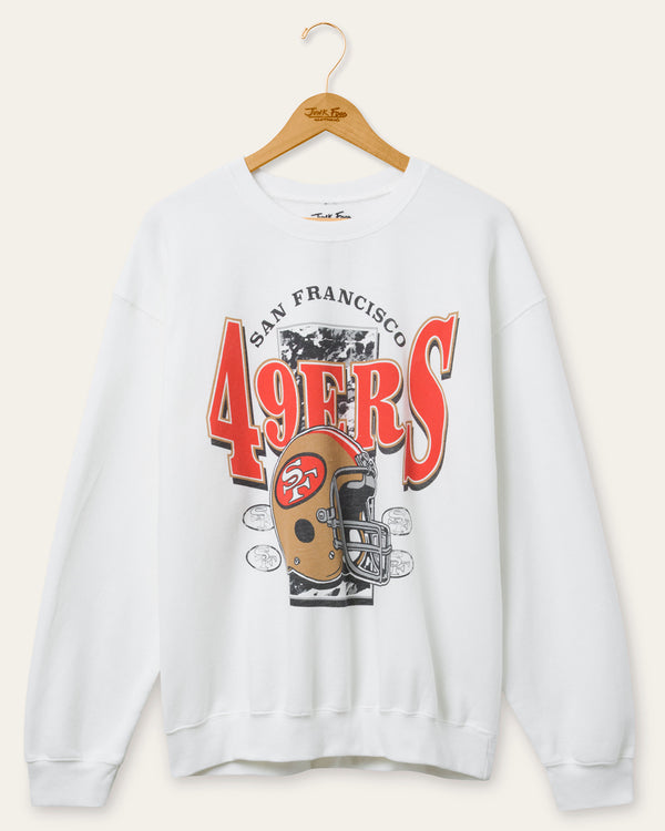 junk food clothing San Francisco 49ers Conversion Flea Market Crew Fleece White