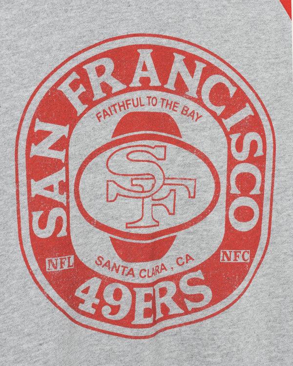 Junk Food Clothing San Francisco 49ers Elite Raglan Heather Grey/Licorice