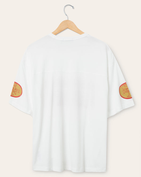Junk Food Clothing San Francisco 49ers Halfback Jersey Tee Vintage White