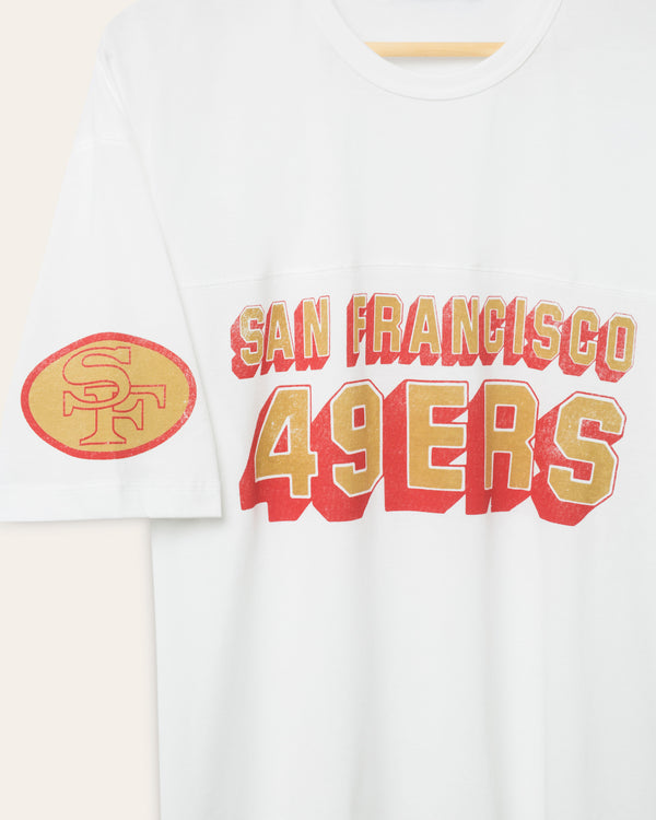 Junk Food Clothing San Francisco 49ers Halfback Jersey Tee Vintage White