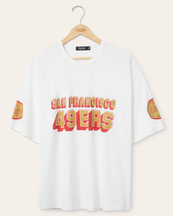 junk food clothing San Francisco 49ers Halfback Jersey Tee Vintage White