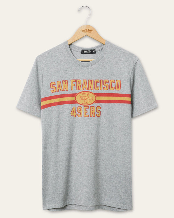 junk food clothing San Francisco 49ers Lineman Tee Heather Grey