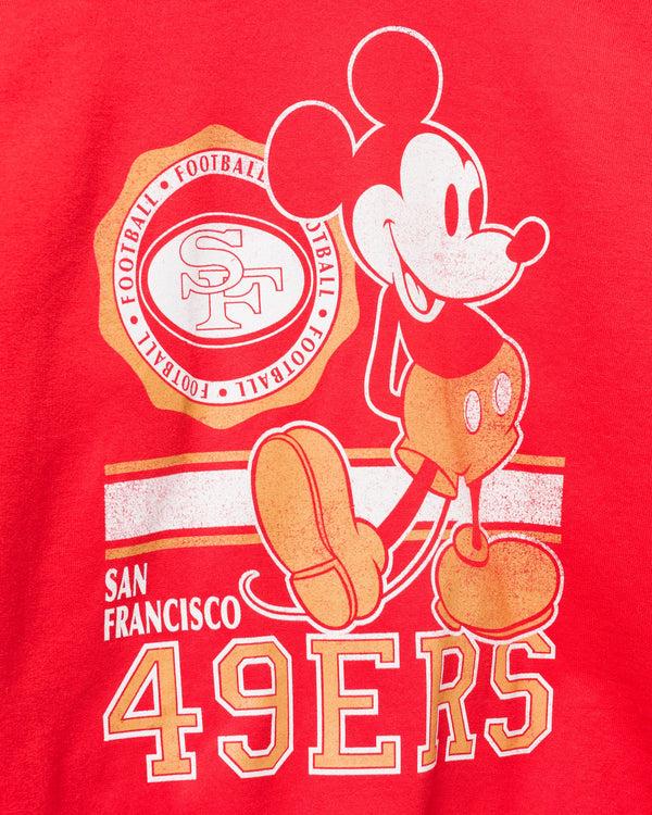 Junk Food Clothing San Francisco 49ers Mickey Crew Fleece Red