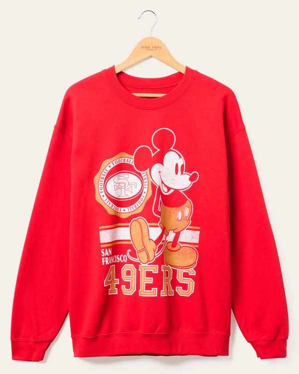 junk food clothing San Francisco 49ers Mickey Crew Fleece Red