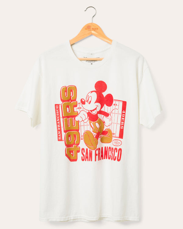 junk food clothing San Francisco 49ers Mickey Field Tee White