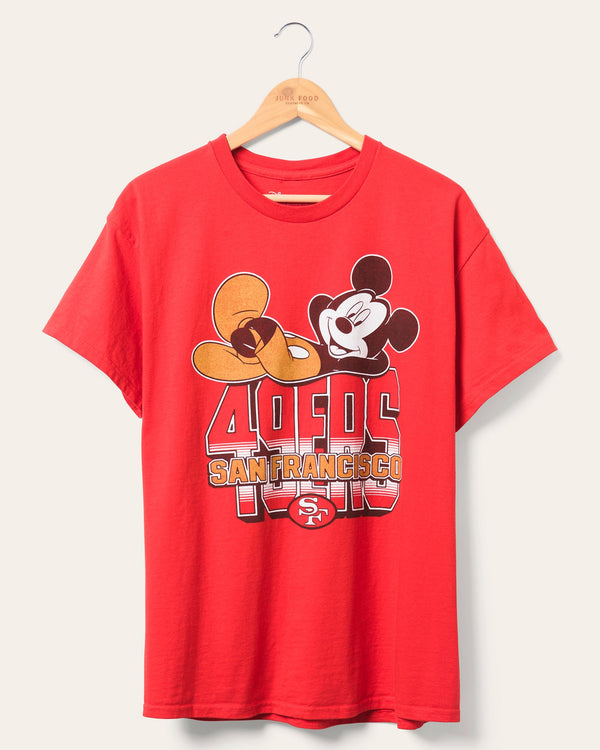 junk food clothing San Francisco 49ers Mickey Kick Back Tee Red