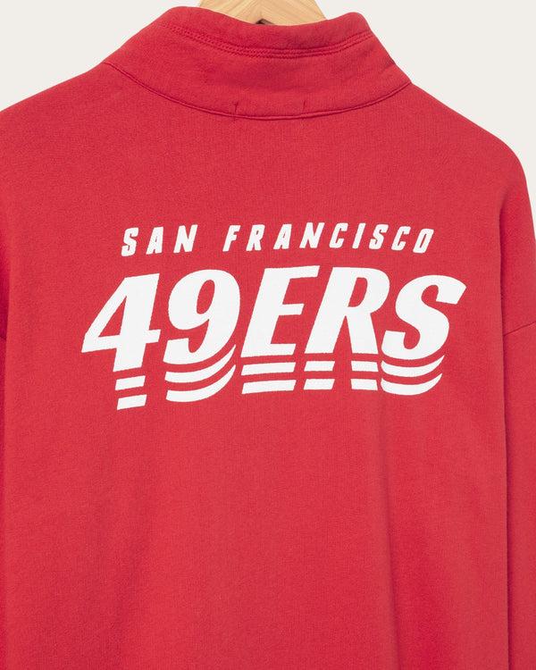 Junk Food Clothing San Francisco 49ers Mock 1/4 Button Up Licorice