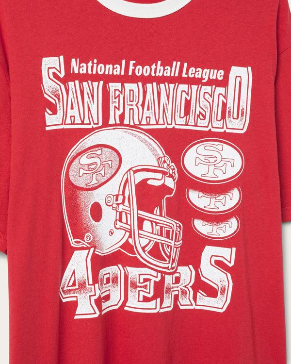 Junk Food Clothing San Francisco 49ers Oversized Ringer Tee Licorice