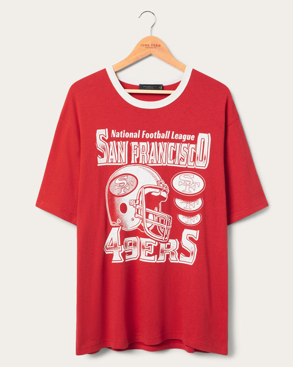 junk food clothing San Francisco 49ers Oversized Ringer Tee Licorice