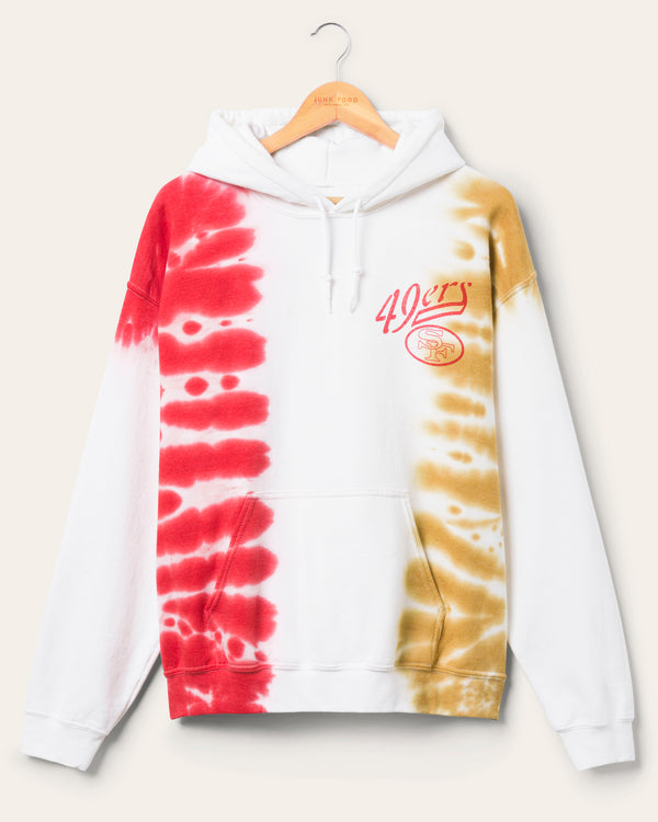 junk food clothing San Francisco 49ers Stitch Tie Dye Hoodie Tie Dye