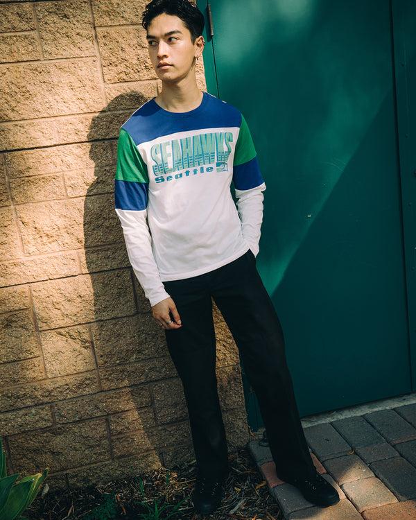 Junk Food Clothing Seahawks Zone Blitz Long Sleeve SUGAR/LIBERTY/KELLY