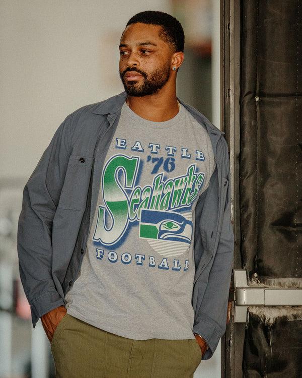 Junk Food Clothing Seattle Seahawks Bootleg Flea Market Tee Heather Grey