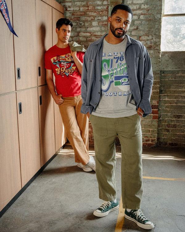 Junk Food Clothing Seattle Seahawks Bootleg Flea Market Tee Heather Grey