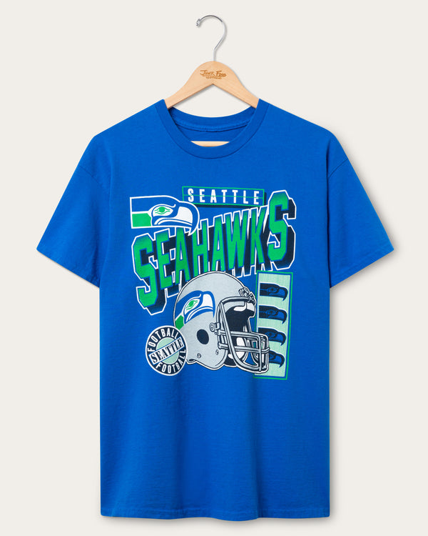 junk food clothing Seattle Seahawks Checkdown Flea Market Tee Royal