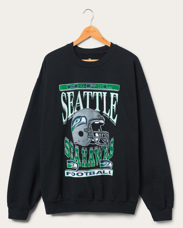 junk food clothing Seattle Seahawks Helmet Flea Market Crew Black