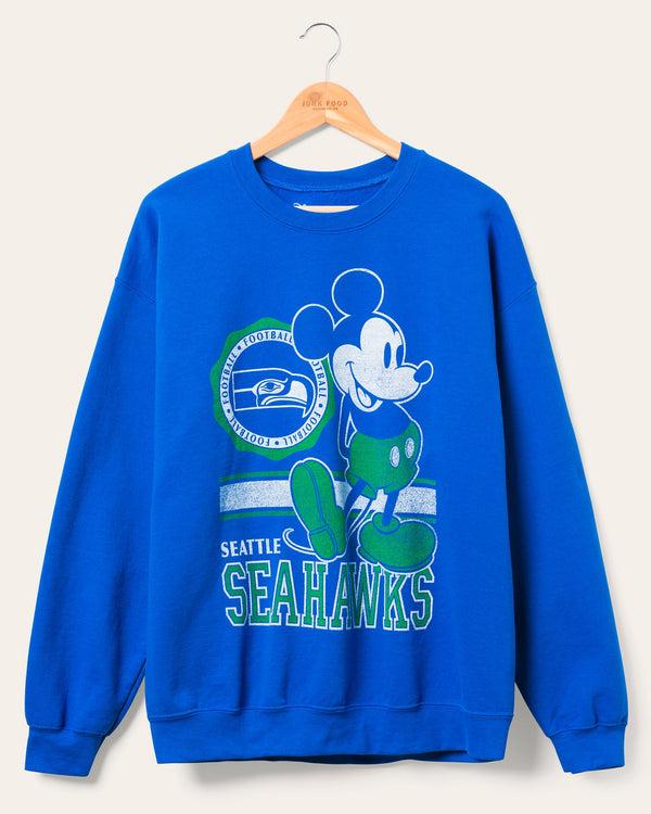 junk food clothing Seattle Seahawks Mickey Crew Fleece Royal