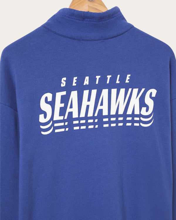 Junk Food Clothing Seattle Seahawks Mock 1/4 Button Up Liberty