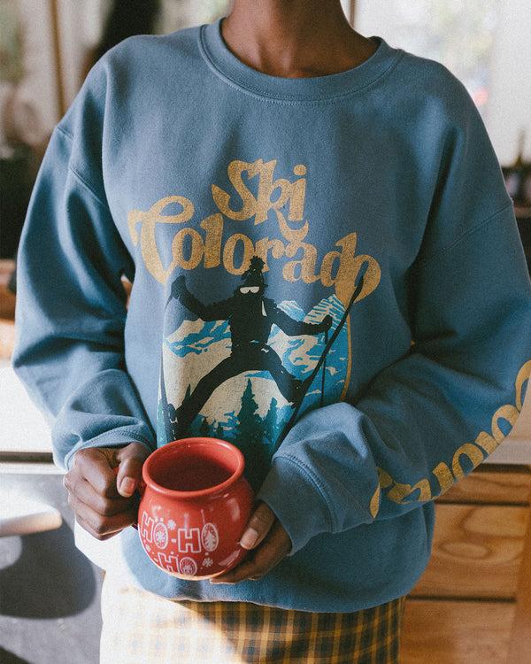 Junk Food Clothing Ski Colorado Flea Market Fleece Indigo Blue