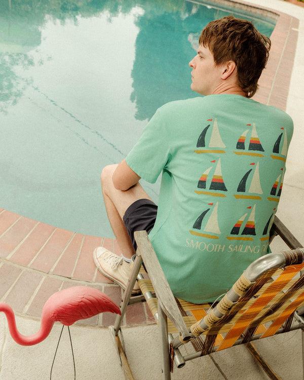 Junk Food Clothing Smooth Sailing Club Vintage Tee Dusty Jade