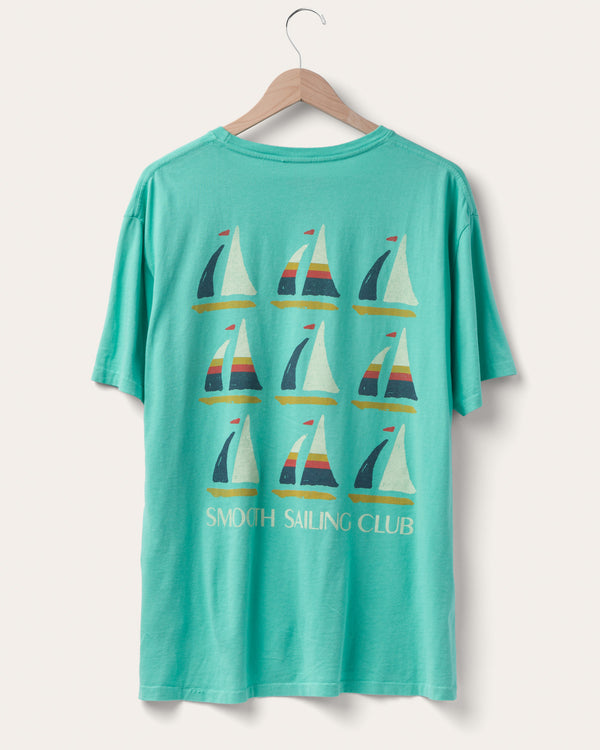 Junk Food Clothing Smooth Sailing Club Vintage Tee Dusty Jade