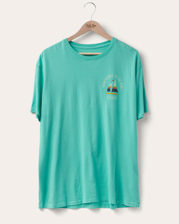 junk food clothing Smooth Sailing Club Vintage Tee Dusty Jade