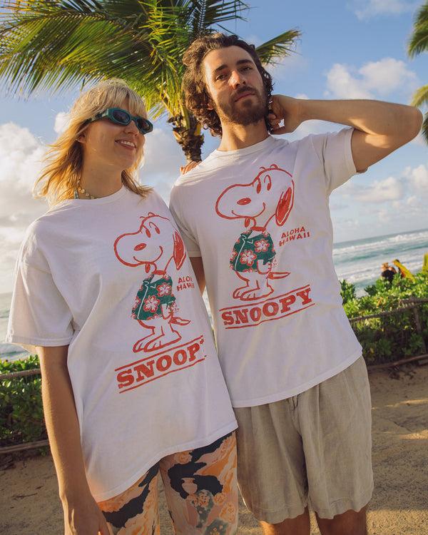 Junk Food Clothing Snoopy Aloha Hawaii Flea Market Tee White