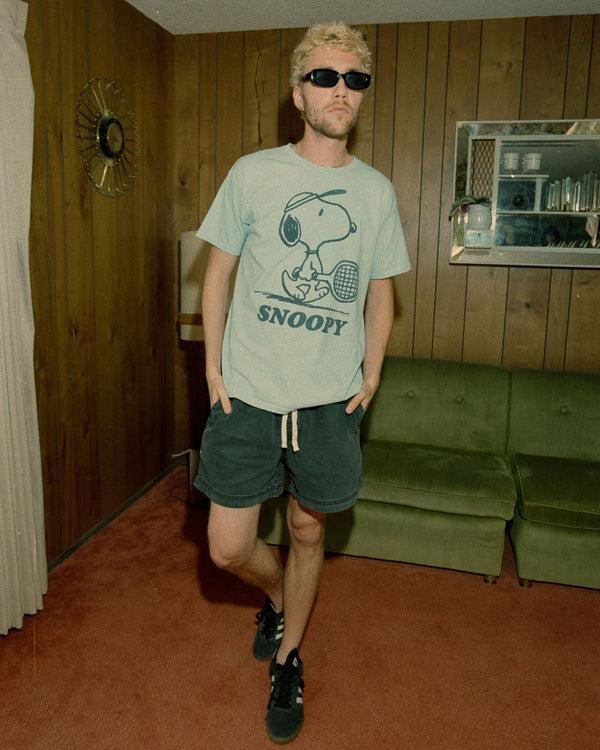 Junk Food Clothing Snoopy Tennis Flea Market Tee Light Blue