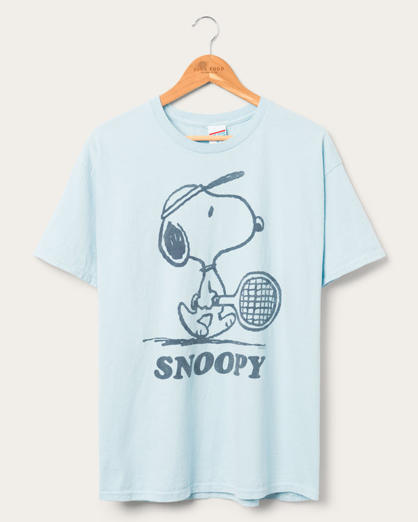 junk food clothing Snoopy Tennis Flea Market Tee Light Blue