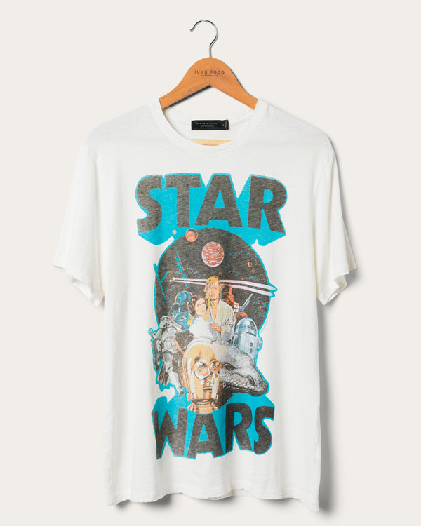 junk food clothing Star Wars™ Poster Art Vintage Tee Vintage White