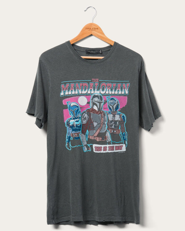 junk food clothing Star Wars™ The Mandalorian™ This Is The Way™ Vintage Tee Vintage Black