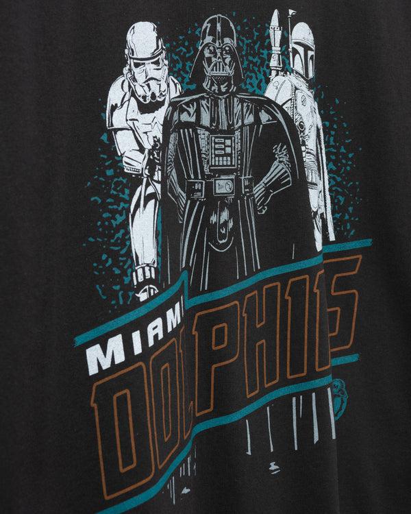 Junk Food Clothing Star Wars��� X Junk Food X NFL Dark Side Team Dolphins Tee BLACK