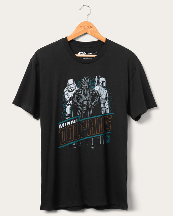 junk food clothing Star Wars��� x Junk Food x NFL Dark Side Team Dolphins Tee BLACK