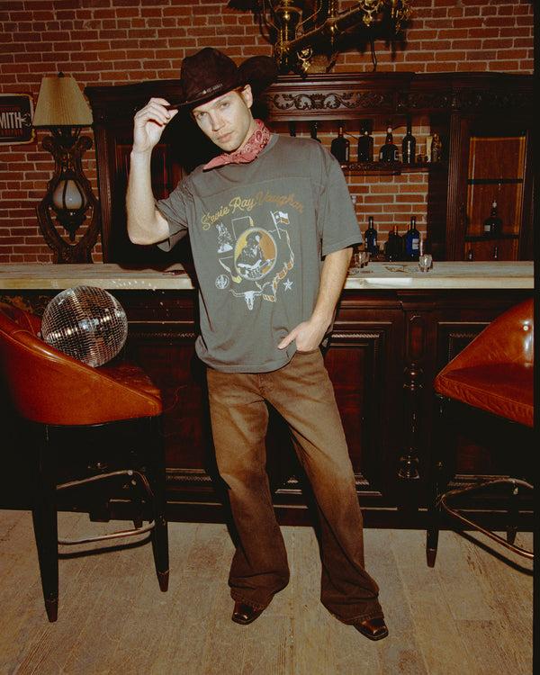 Junk Food Clothing Stevie Ray Vaughan Texas Jersey Tee Vintage Black