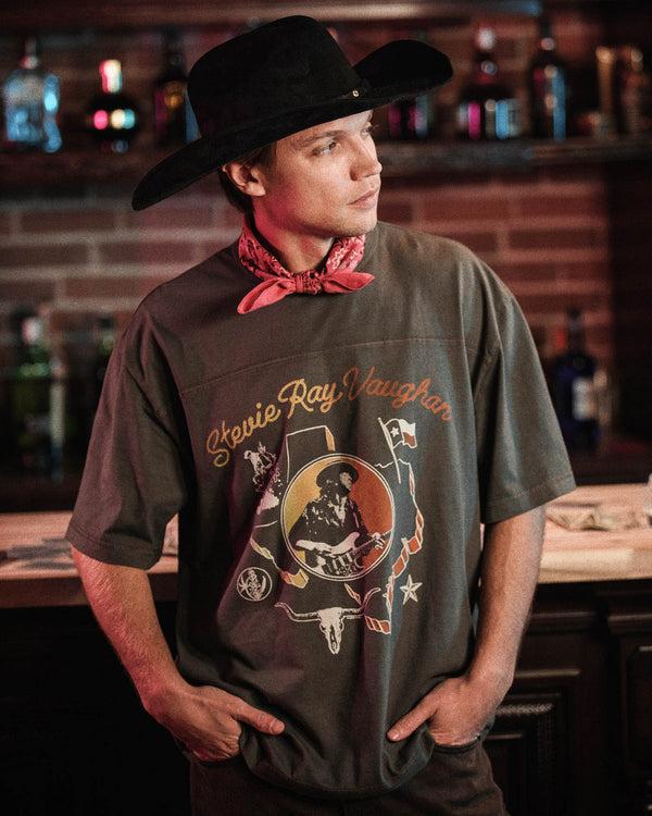 Junk Food Clothing Stevie Ray Vaughan Texas Jersey Tee Vintage Black